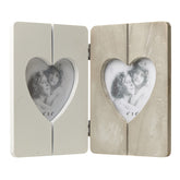 Wooden Double Heart Photo Frame